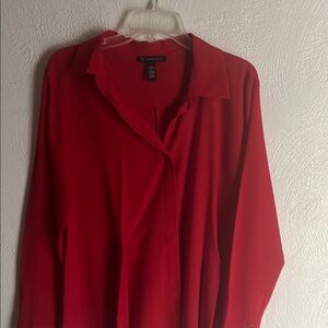INC International Concepts Red Blouse